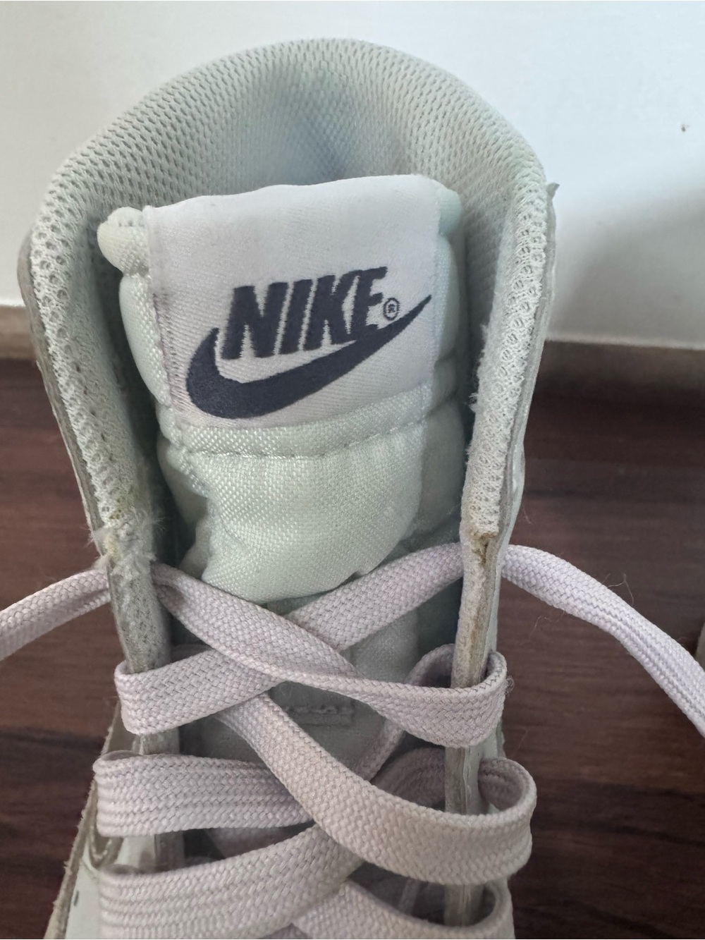 Nike Kids White and Light Gray High-Top Sneakers